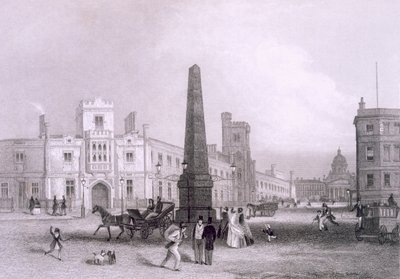 Skole for fattigblinde og Betlehem Hospital, ca. 1851-55 av Thomas Hosmer Shepherd