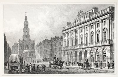 Somerset House, fra puben 'London and it's Environs in the Nineteenth Century'. Jones und Co., 1827-1829 av Thomas Hosmer Shepherd