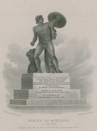 Statue av Achilles i Hyde Park, London av Thomas Hosmer Shepherd