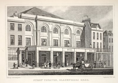 Surry Theatre, Blackfriars Road, fra puben 