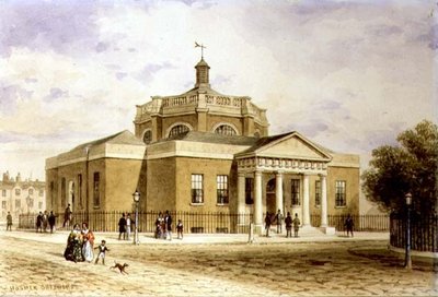 The Guildhall, Westminster (akvarell på papir) av Thomas Hosmer Shepherd