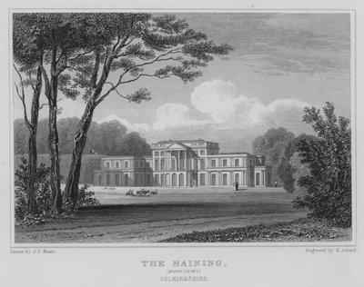The Haining, North Front, Selkirkshire (gravering) av Thomas Hosmer Shepherd