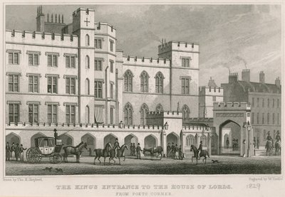 Kongens inngang til House of Lords, Westminster, London av Thomas Hosmer Shepherd