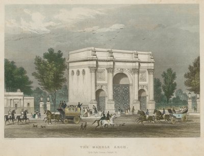 The Marble Arch, Hyde Park Corner, London av Thomas Hosmer Shepherd
