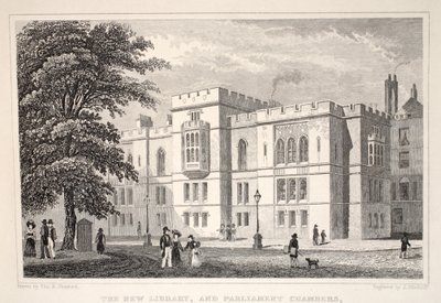 The New Library, and Parliament Chambers, fra puben 