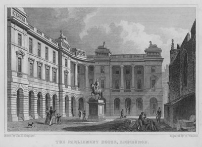 Parlamentshuset, Edinburgh (gravering) av Thomas Hosmer Shepherd