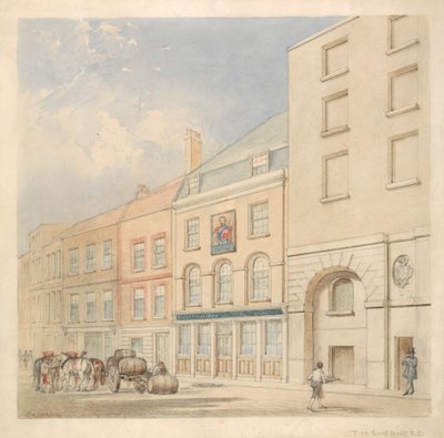 Prins Albert, 11 Coopers Row, Crutched Friars og Cooper's Bonded Vaults and Tea Warehouses av Thomas Hosmer Shepherd