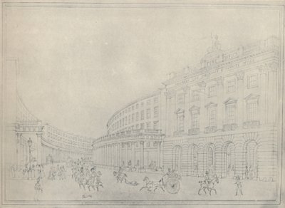 The Quadrant, Regent Street, 1822, 1920 av Thomas Hosmer Shepherd