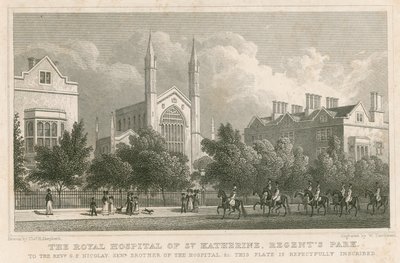 The Royal Hospital of St Katherine, Regent's Park, London av Thomas Hosmer Shepherd