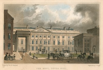 The Royal Mint, Tower Hill, London av Thomas Hosmer Shepherd