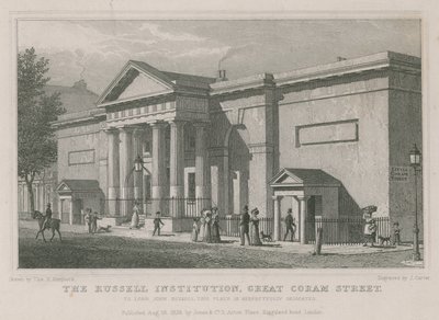 Russell Institution, Great Coram Street, London av Thomas Hosmer Shepherd