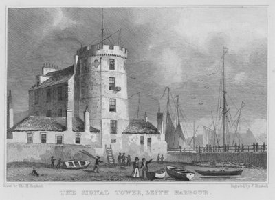 Signaltårnet, Leith Harbor (gravering) av Thomas Hosmer Shepherd