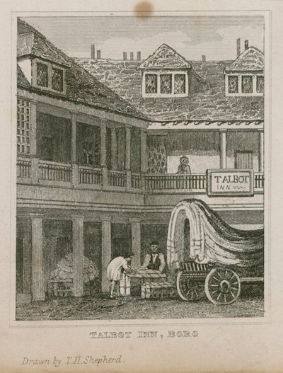 The Tabard Inn, Southwark av Thomas Hosmer Shepherd