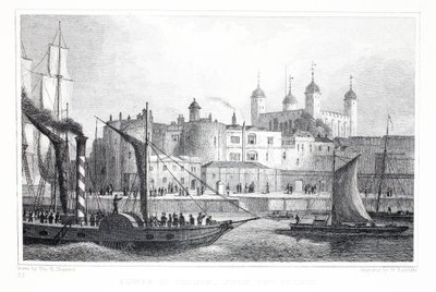 Tower of London, fra Themsen, fra puben 