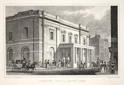 Theatre Royal, Drury Lane, fra puben 'London and it's Environs in the Nineteenth Century'. Jones und Co., 1827-1829 av Thomas Hosmer Shepherd