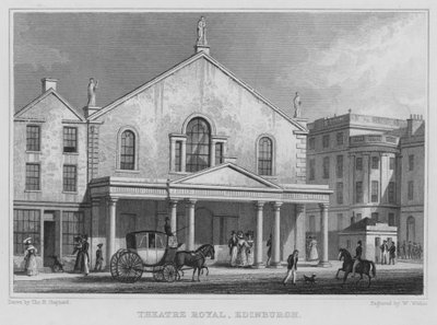 Theatre Royal, Edinburgh (gravering) av Thomas Hosmer Shepherd