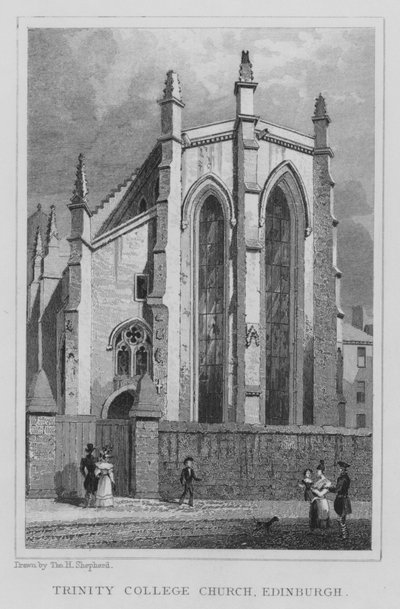 Trinity College Church, Edinburgh (gravering) av Thomas Hosmer Shepherd