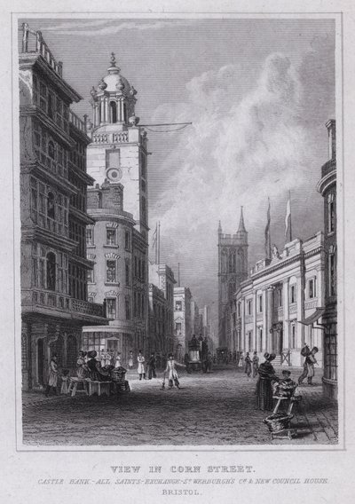 Utsikt i Corn Street, Castle Bank, All Saints, Exchange, St Werburgh