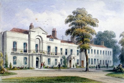 Utsikt over Brompton Lodge, Kensington, London, 1857 av Thomas Hosmer Shepherd