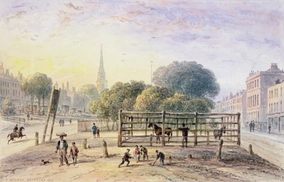 Utsikt over Islington Pound, 1850 av Thomas Hosmer Shepherd