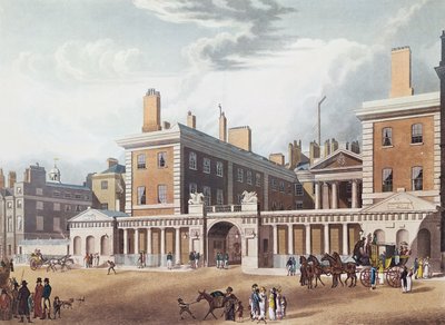 Utsikt over admiralitetet, 1818 (fargegravering) av Thomas Hosmer Shepherd