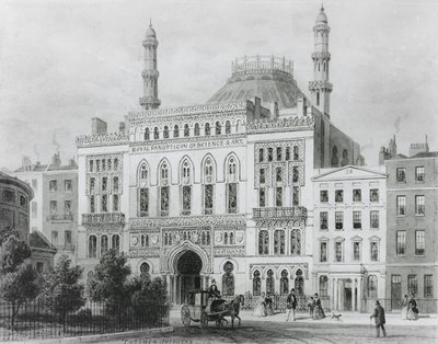 Utsikt over Royal Panopticon of Science and Art, 1825 (litografi) av Thomas Hosmer Shepherd