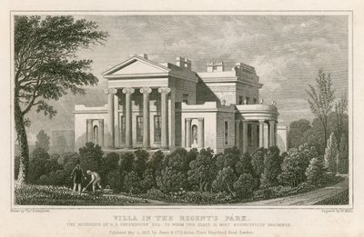 Villa i Regent's Park, London, residensen til GB Greenough av Thomas Hosmer Shepherd