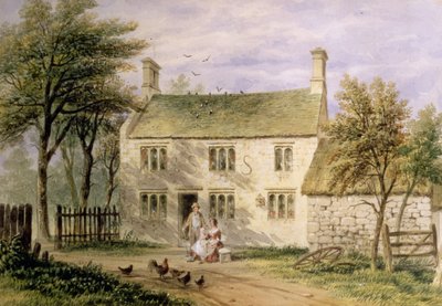 Woolsthorpe, Grantham, fødestedet til Isaac Newton av Thomas Hosmer Shepherd