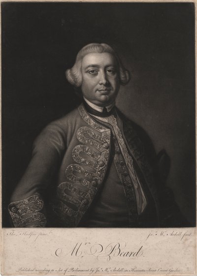 Mr. Beard, gravert av James McArdell (ca. 1729-65), 1764 (mezzotint) av Thomas Hudson