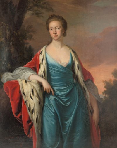 Prinsesse Mary av Storbritannia 1723-1772, Landgravine av Hessen-Kassel, 1750-tallet. av Thomas Hudson