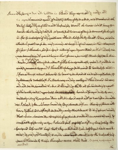 Autografbrev signert som amerikansk minister til Frankrike, til Dr. John Page av Thomas Jefferson