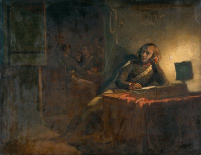 Interiør med britiske hæroffiserer (olje på lerret) av Thomas Jones Barker