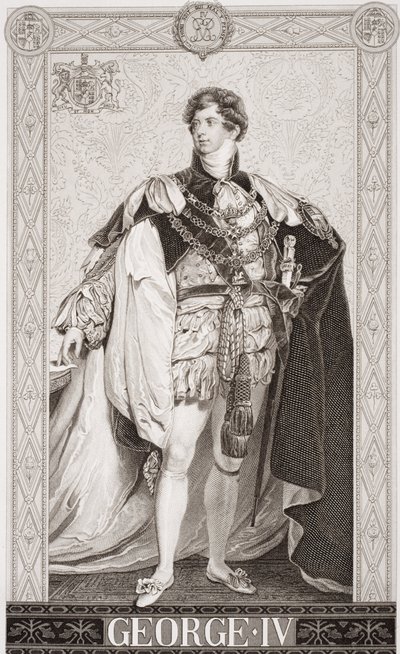 George IV (1762-1830) fra "Illustrasjoner av engelsk og skotsk historie" bind II (se 179434) av Thomas Lawrence