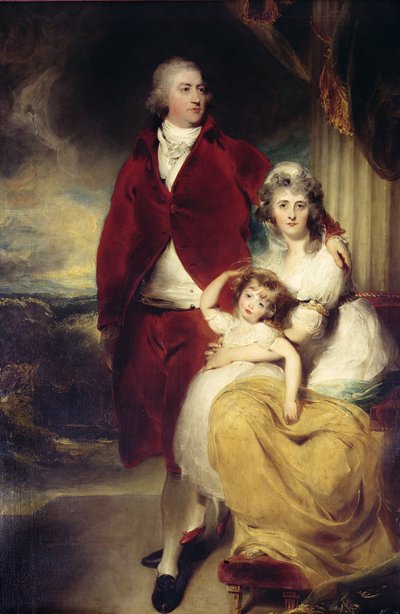 Henry, 10. jarl og 1. markis av Exeter, hans kone Sarah og datteren Lady Sophia Cecil av Thomas Lawrence