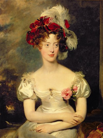 Marie-Caroline de Bourbon (1798-1870) hertuginne av Berry, ca. 1825 (olje på lerret) av Thomas Lawrence