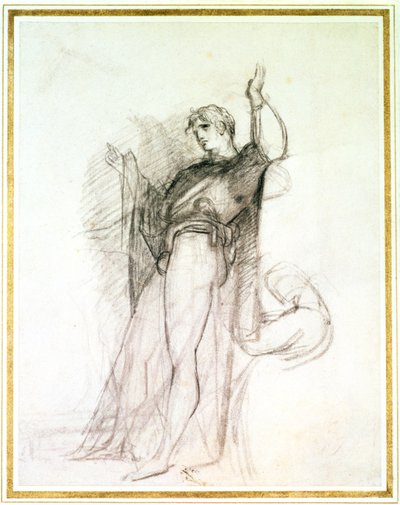 Portrett av John Philip Kemble som Hamlet (kritt på papir) av Thomas Lawrence