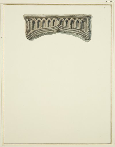 Utskjæring på trapp i huset ved siden av passasjen utenfor Baldwin Street (akvarell på papir) av Thomas Leeson the Elder Rowbotham