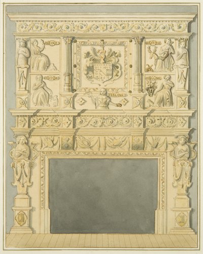 Skorsteinsstykke av Thomas Leeson the Elder Rowbotham