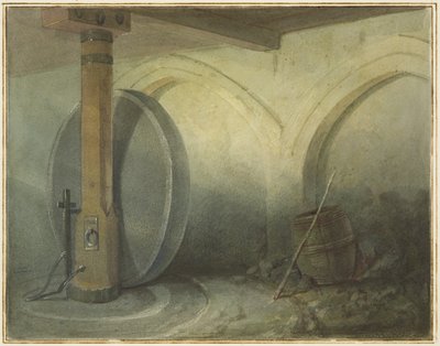 Crypt of St Lawrence's Church (akvarell på papir) av Thomas Leeson the Elder Rowbotham