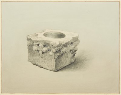 Font funnet under 'Three Sugar Loaves', Back Street (blyant og akvarell på papir) av Thomas Leeson the Elder Rowbotham