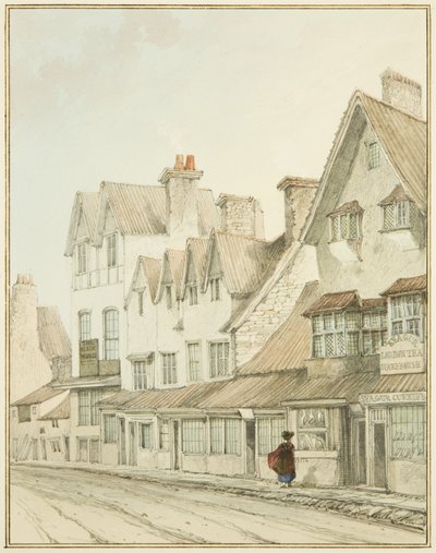 South Side of West Street, uten Lawfords Gate (blyant og akvarell på papir) av Thomas Leeson the Elder Rowbotham