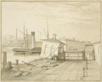 Innsynkning av Toll House, på Prince Street Bridge, 1828 av Thomas Leeson the Elder Rowbotham