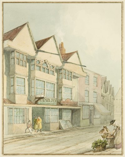 The Lamb Inn, West Street (akvarell på papir) av Thomas Leeson the Elder Rowbotham