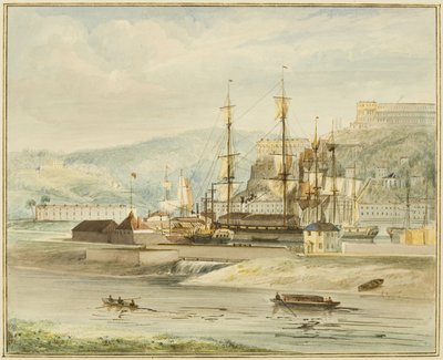Overfall Dam, nær Floating Dock og Cumberland Basin av Thomas Leeson the Elder Rowbotham