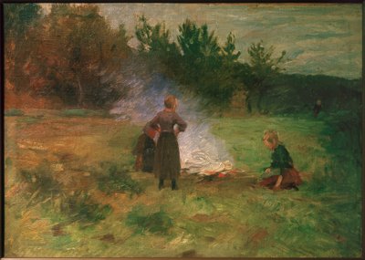 Jenter rundt bålet av Thomas Ludwig Herbst