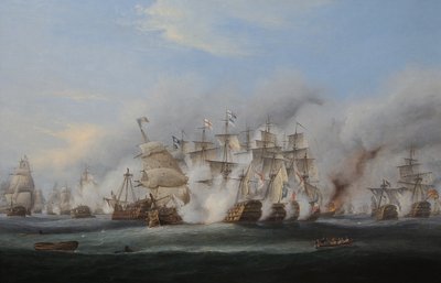 Slaget ved Trafalgar av Thomas Luny