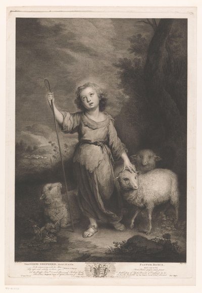 Ung gjeter med lam The Good Shepherd, Pastor Bonus (tittel på objekt) av Thomas Major