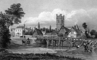 Easton, nær Great Dunmow, Essex, gravert av Henry Adlard, 1832 av Thomas Mann Baynes