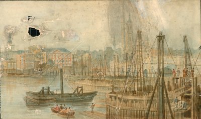 Panorama over Themsen, North Side, i 13 deler av Thomas Mann Baynes