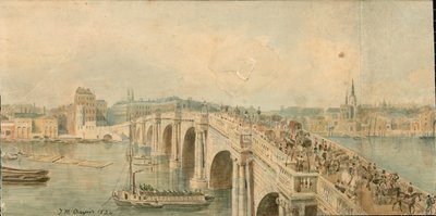 Panorama over Themsen, North Side, i 13 deler av Thomas Mann Baynes